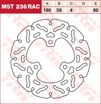 TRW Bremsscheibe starr MST236