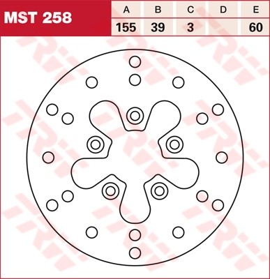TRW disques de frein fixe MST258