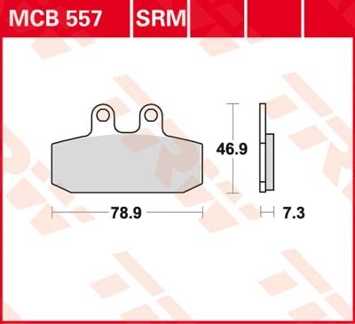 TRW disc brake pads MCB557SRM