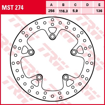 TRW brake disc fixed MST274