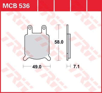 TRW plaquette de frein à disque MCB536