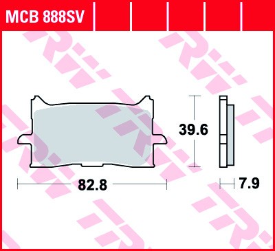TRW disc brake pads MCB888SV
