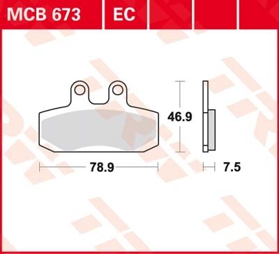 TRW disc brake pads MCB673EC