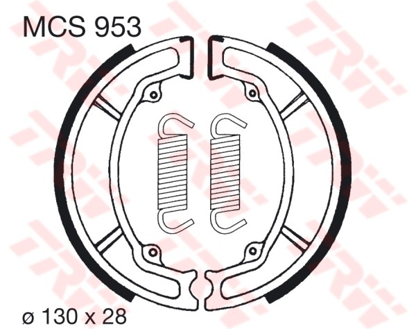 TRW mâchoires de frein MCS953