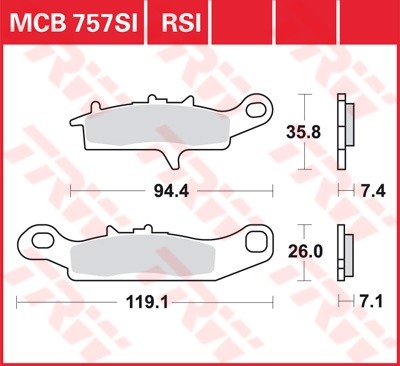 TRW plaquette de frein à disque MCB757SI