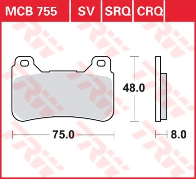 TRW disc brake pads MCB755SV