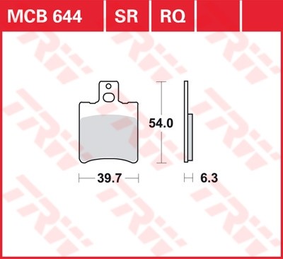 TRW plaquette de frein à disque MCB644