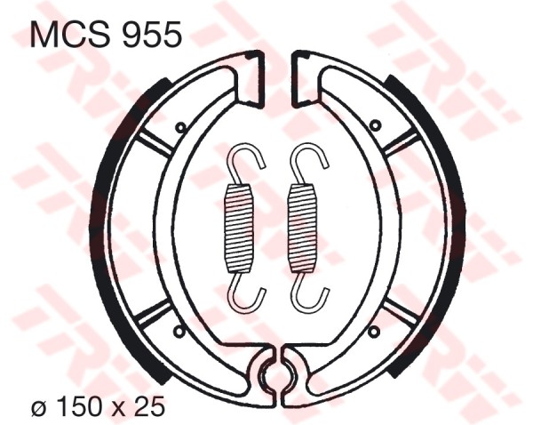 TRW mâchoires de frein MCS955