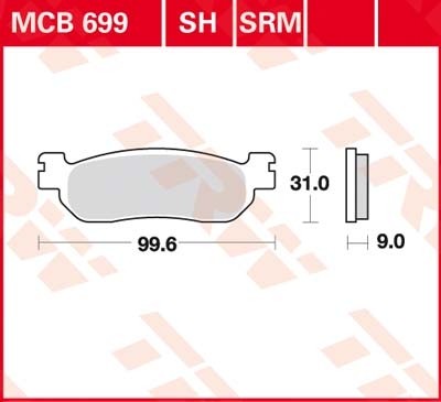 TRW disc brake pads MCB699SRM