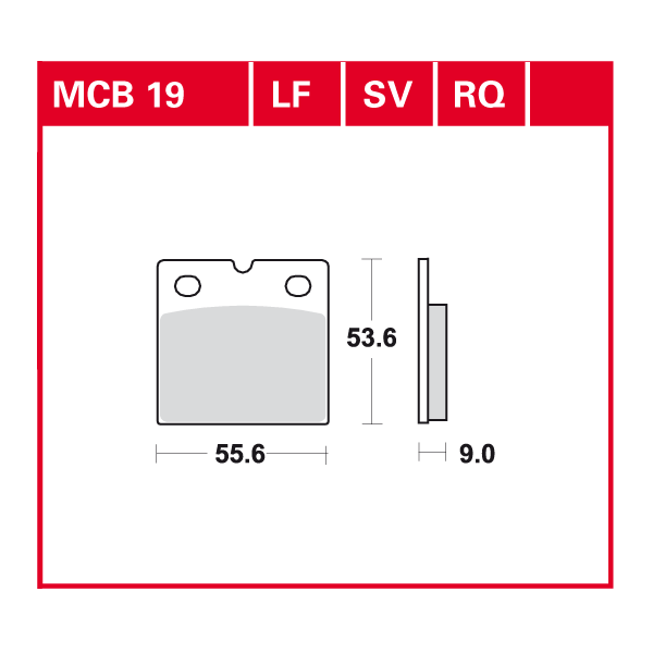 TRW plaquette de frein à disque MCB019