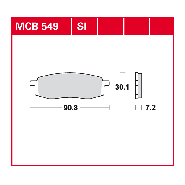 TRW plaquette de frein à disque MCB549