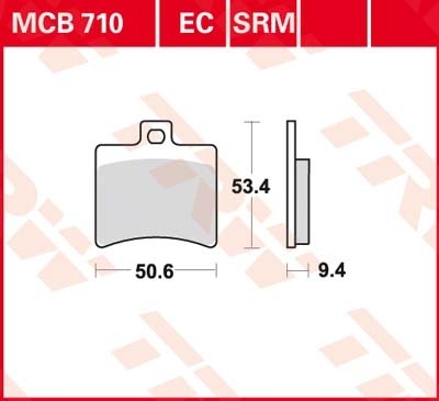 TRW plaquette de frein à disque MCB710EC