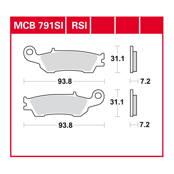 TRW disc brake pads MCB791RSI