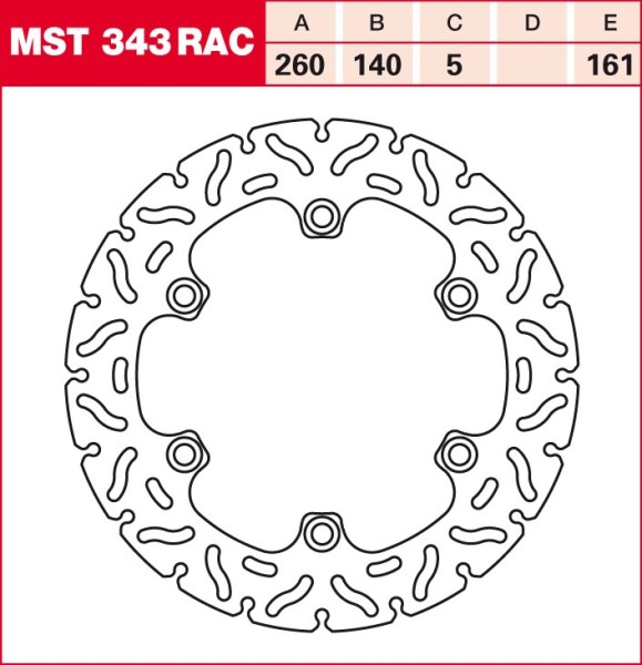 TRW Bremsscheibe starr MST343RAC