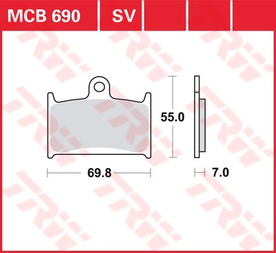 TRW plaquette de frein à disque MCB690SV