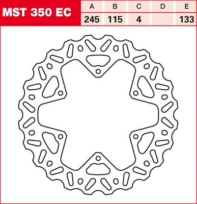 TRW disques de frein fixe MST350EC