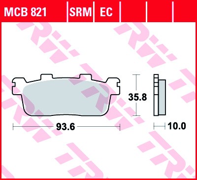 TRW disc brake pads MCB821