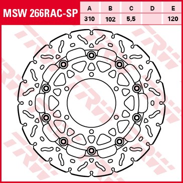 TRW RACING brake disc MSW266RAC-SP
