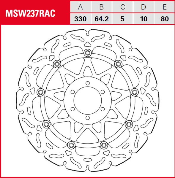 TRW brake disc floating MSW237RAC