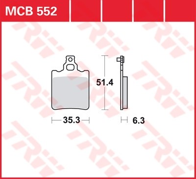 TRW plaquette de frein à disque MCB552