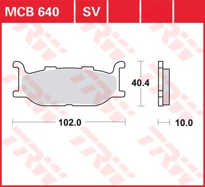 TRW plaquette de frein à disque MCB640SV
