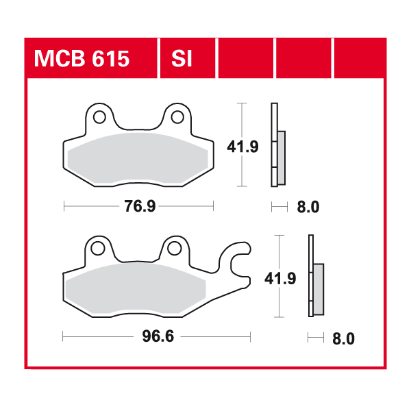 TRW disc brake pads MCB615SI