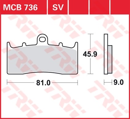 TRW plaquette de frein à disque MCB736