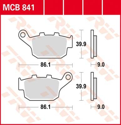 TRW disc brake pads MCB841SH