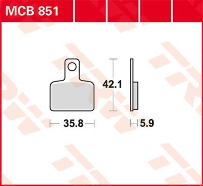 TRW plaquette de frein à disque MCB851