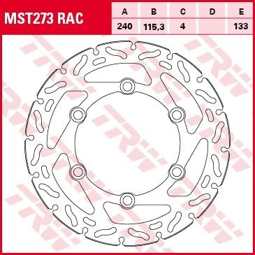 TRW disques de frein fixe MST273RAC