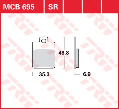 TRW plaquette de frein à disque MCB695SR