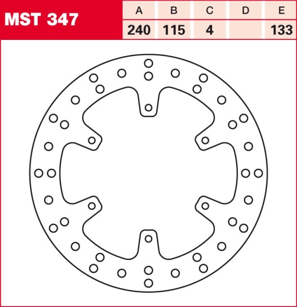 TRW disques de frein fixe MST347