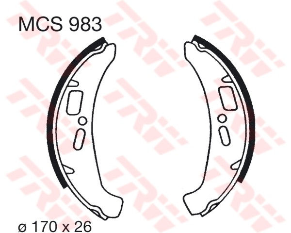 TRW brake shoes MCS983