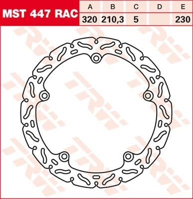 TRW disques de frein fixe MST447RAC