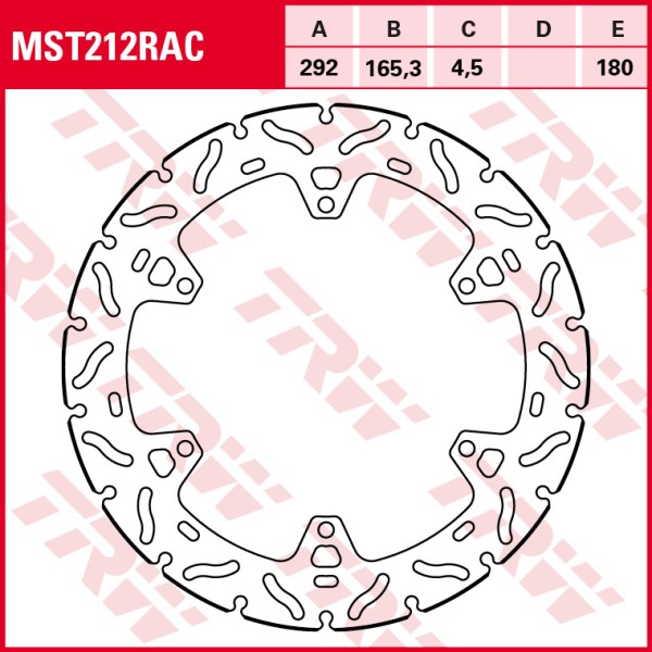 TRW Bremsscheibe starr MST212RAC