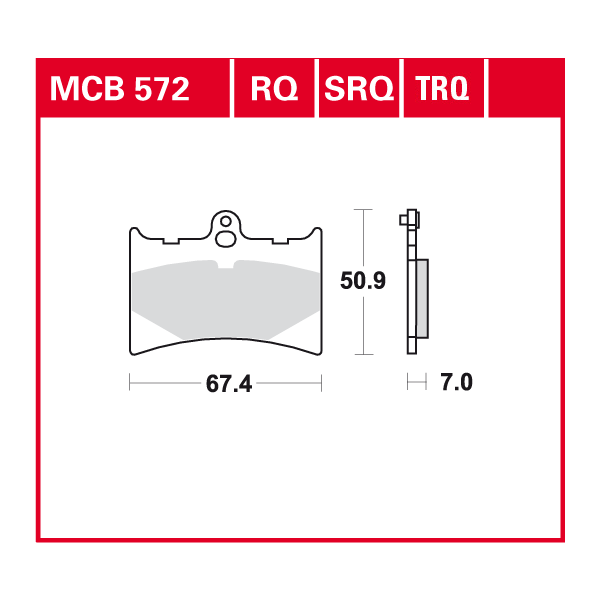 TRW plaquette de frein à disque MCB572SRQ