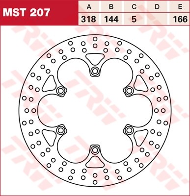 TRW brake disc fixed MST207