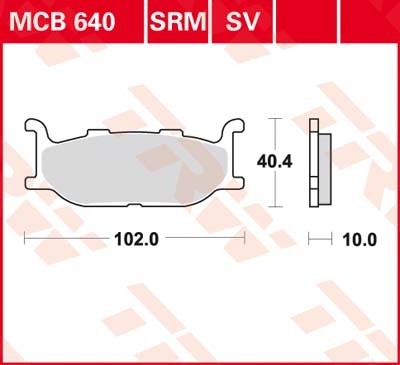 TRW disc brake pads MCB640SRM