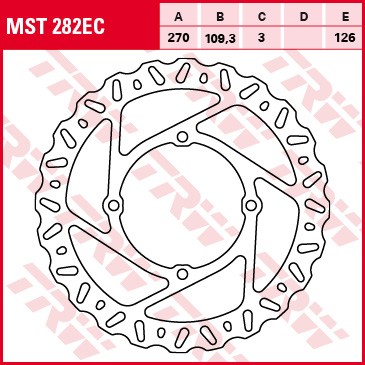 TRW Bremsscheibe starr MST282EC
