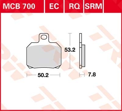 TRW plaquette de frein à disque MCB700SRM