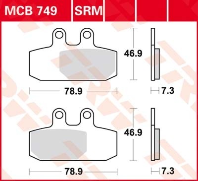 TRW disc brake pads MCB749SRM