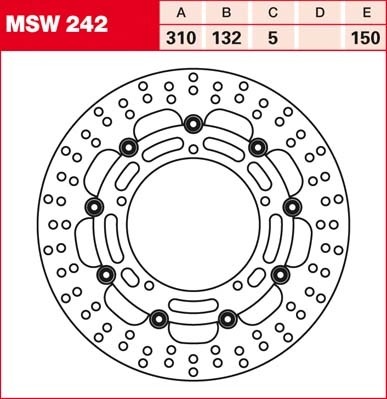 TRW Bremsscheibe schwimmend MSW242 MSW242