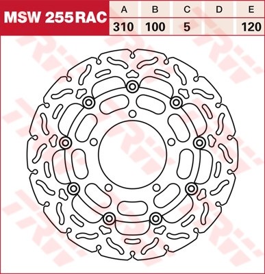 TRW RACING brake disc floating MSW255RAC