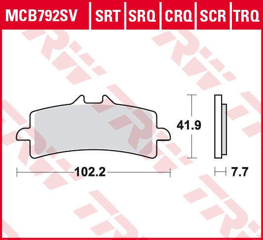 TRW plaquette de frein à disque MCB792SRT