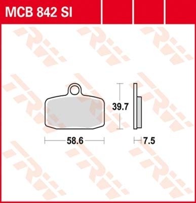 TRW plaquette de frein à disque MCB842SI
