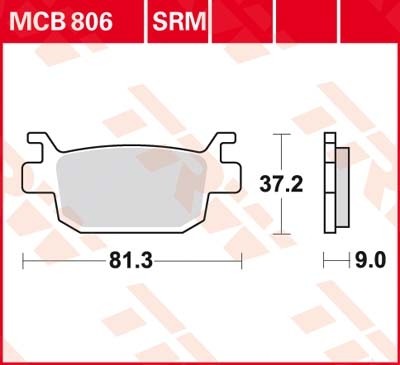 TRW disc brake pads MCB806SRM