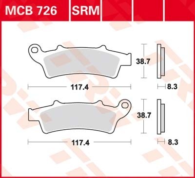 TRW disc brake pads MCB726SRM