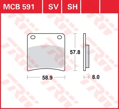 TRW plaquette de frein à disque MCB591