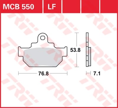 TRW plaquette de frein à disque MCB550