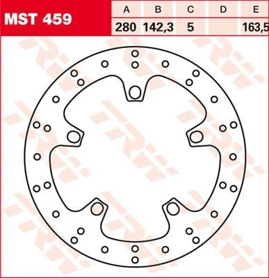 TRW disques de frein fixe MST459